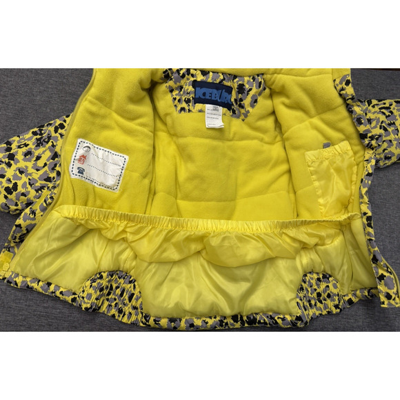 Iceberg Toddler Girls Animal Print Yellow & Black Jacket Coat 3T - Picture 5 of 8